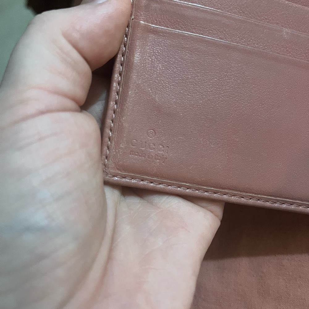 Gucci canvas wallet pink leather heart with box - Picture 4 of 16